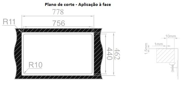 CUBA ESCOVADA RODI - BOX LINE 75 - G08M2HJ20028A0